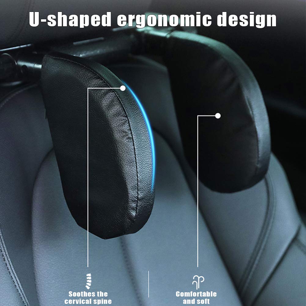 Universal Car Oreiller, 180 ° Réglable Cou Tête De Sommeil Voyage Oreiller Côté Voiture Soutien, Design Ergonomique En Forme De U Apaise La Colonne Vertébrale Cervicale, Grand Sommeil Solution