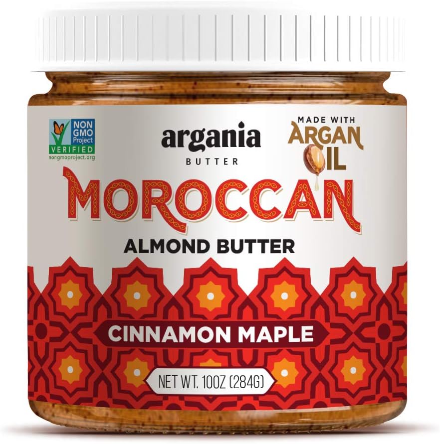 Argania Butter Maple Almond Butter With Superfood Organic Edible Argan Oil,10 Oz ( Package may vary )