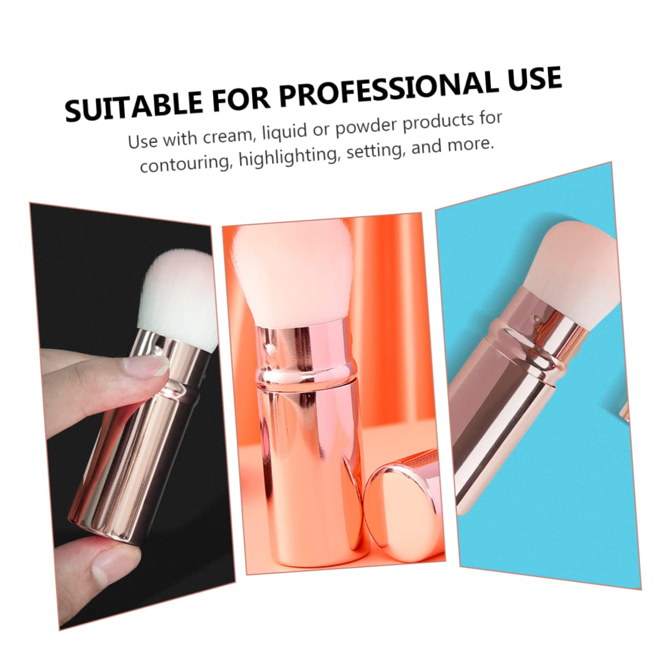 FOMIYES Loose Powder Brush Blush Brush Fluffy Nylon Wool Cream/liquid/powder Applicator Makeup Brush for Women Travel Size