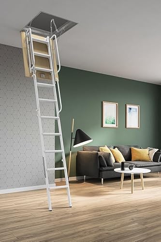 Service Solutions Scala Retrattile Soffitta 4 Pezzi 70x100cm H300 Bianca