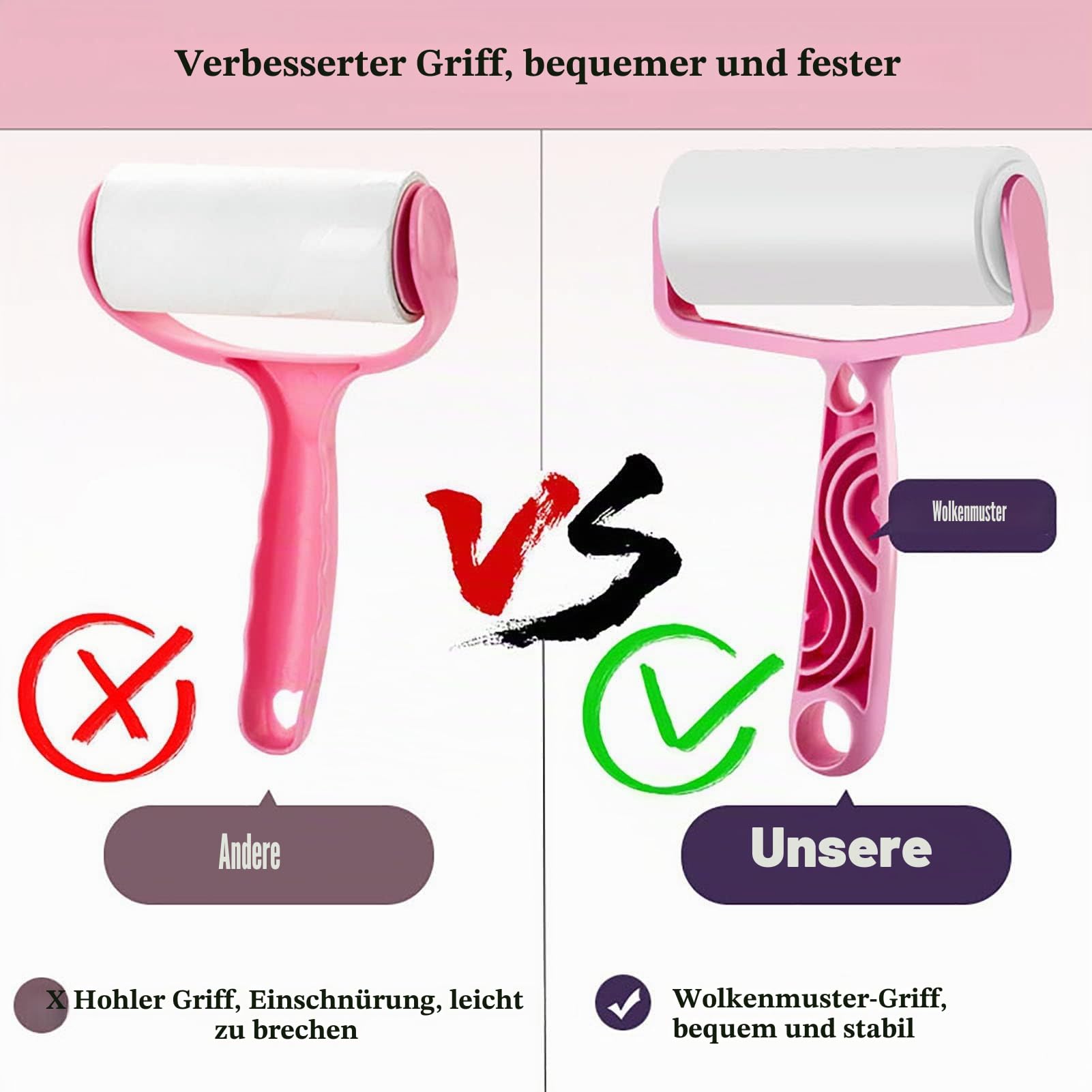 Fusselrollen für Tierhaare, Extra Stick Fusselentferner mit Abdeckung, Hunde/Katze Haarentfernung, 4 Nachfüllungen + 1 Roller, insgesamt 220 Blatt