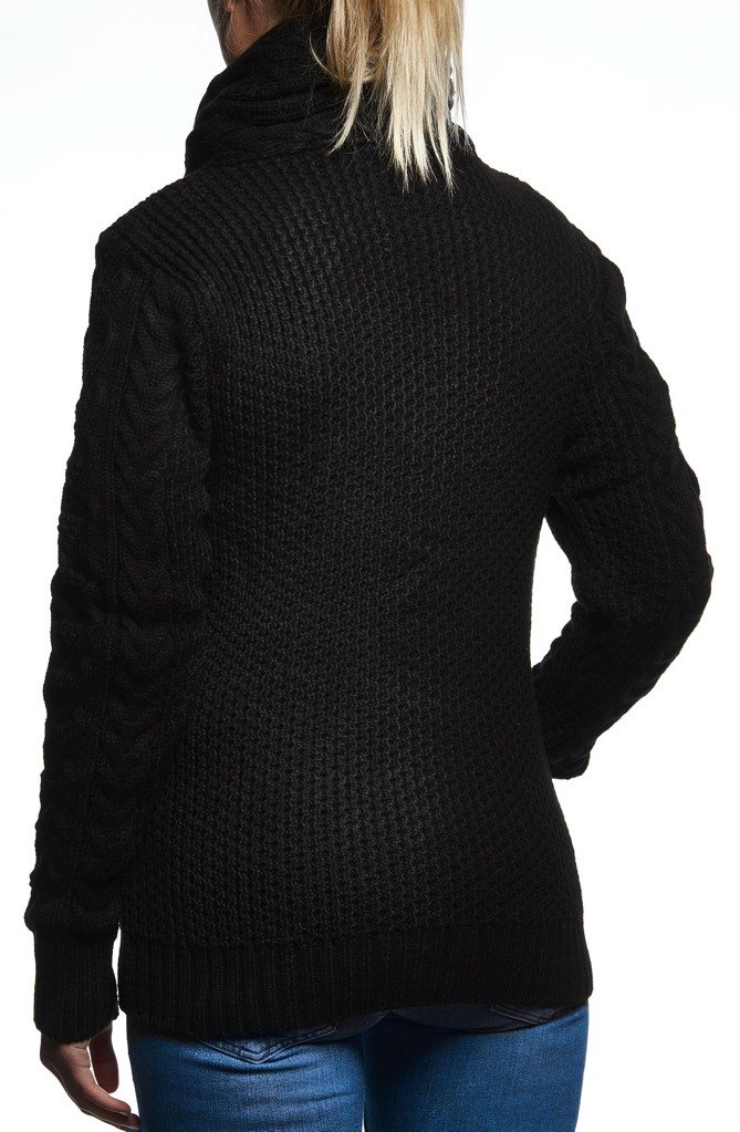 Leif Nelson Damen-Winter-Strickjacke mit Schalkragen - Slim Fit Cardigan Frauen Jacke mit Knöpfen