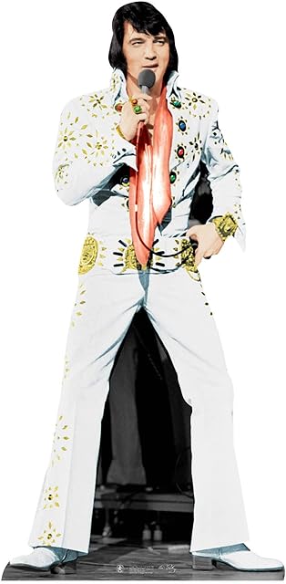 Star Cutouts SC573 Official Lifesize Cardboard Cut Out of Elvis Vegas, White