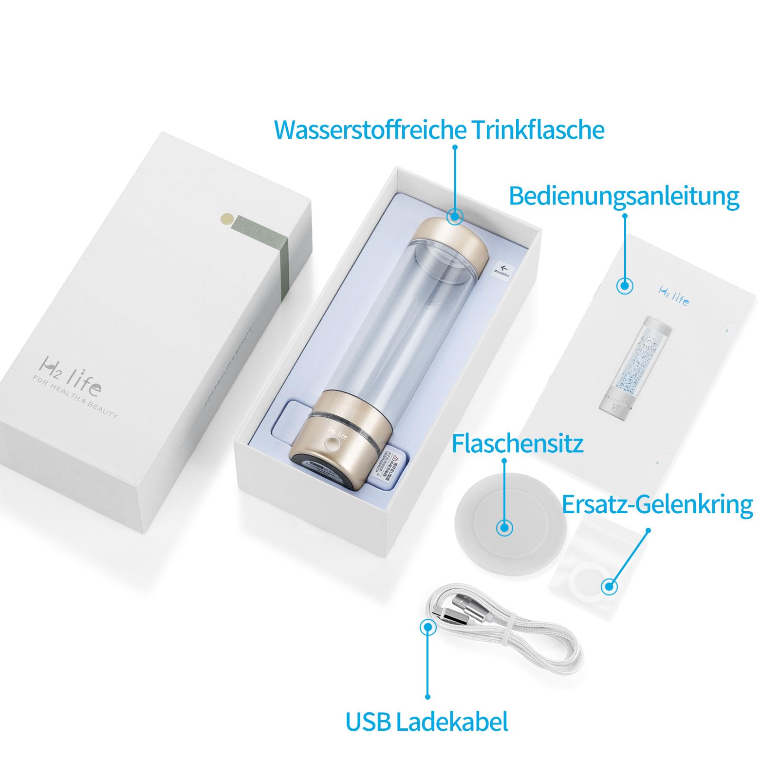 H2 Life Generator wody wodorowej, profesjonalny, wolny od