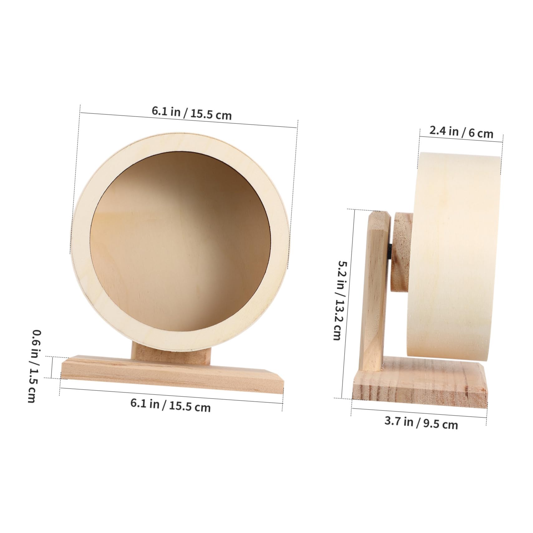 Toddmomy Wheel Wooden Pet Exercise Toy Non Run Disc for Small Animals Comfortable Material