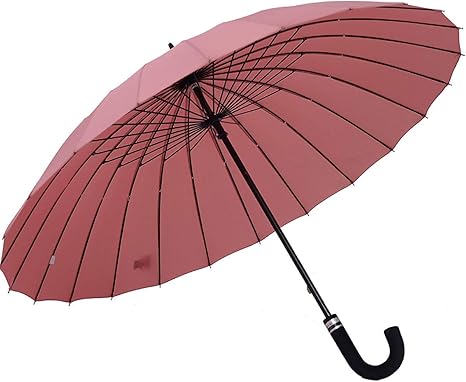 Amazon Co Jp Amazon限定ブランド 長傘 レディース傘 高強度24本骨 紳士傘 雨に濡れると花が浮き出る 全14色 さんご色 Orienex ホーム キッチン