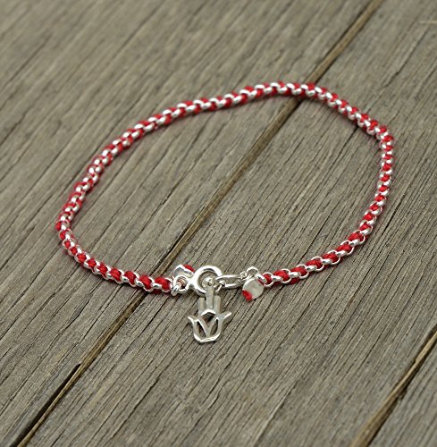 Protection Evil Eye Bracelet - Lucky Hamsa Hand Charm - 7 Inch Sterling Silver Jewelry - Best Kabbalah Red String Bracelets for Women2