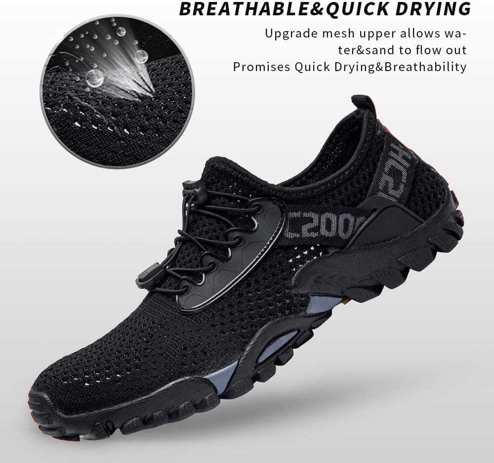 SOBASO Water Shoes Women Men Quick Drying Swim Beach Aqua Shoes for Water Sport Diving Hiking Sailing Travel