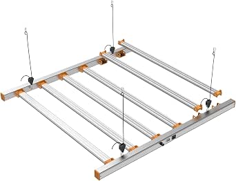 720W LED Grow Light, Full Spectrum, 360° Uniform Irradiation, Interchangeable Bars, Dual Dimming, Fanless Cooling for Indoor Plants