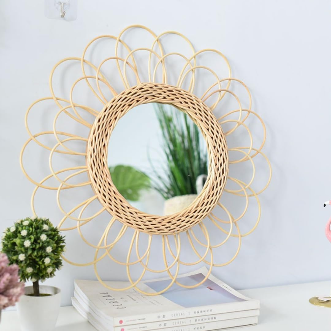 Miroir Décoratif Fait Main Toran Bandanwal - Suspendu, Multicolore, Perles, Inde