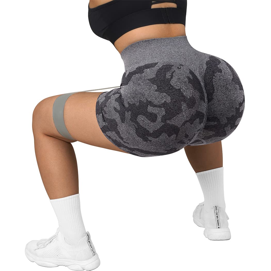 SUUKSESS Women Seamless Booty Shorts Butt Lifting High Waisted Workout Shorts