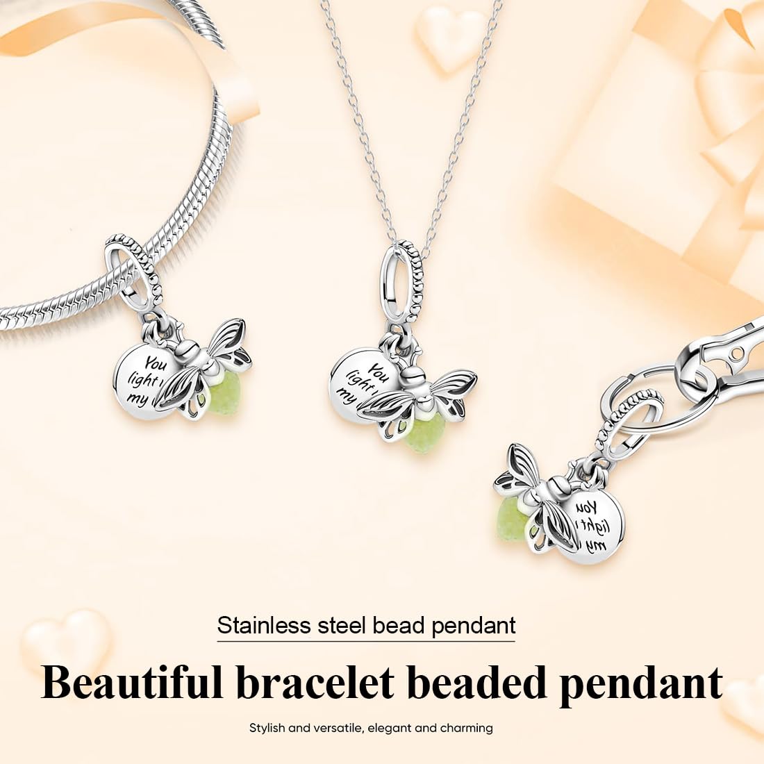 You light my life" wisiorek do biżuterii Pandora Charms, świetlik