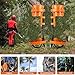 KANGJIEM Tree Climbing Spikes, Stainless Steel Tree Climbing Gear, Upright Tree Climbing Tool, Adjustable Straps and Cow Leather Padding, for Climbers, Logging, Hunting Observation, Fruit Picking