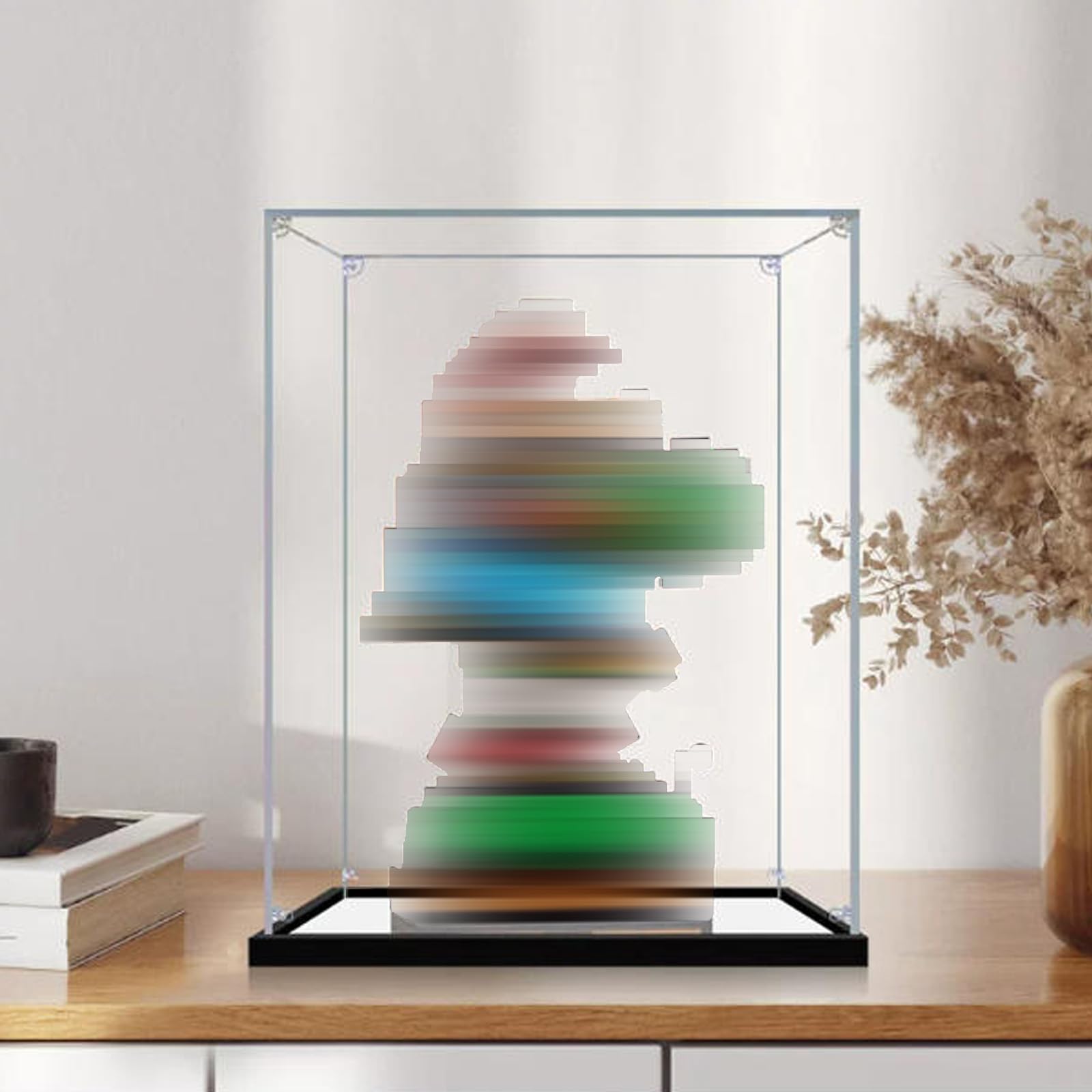Acrylic Display Case Compatible with Lego 71438 Model, Dustproof Transparent Storage Box, Compatible with Lego 71438 (Model Not Included) (2mm-Mirror Base)