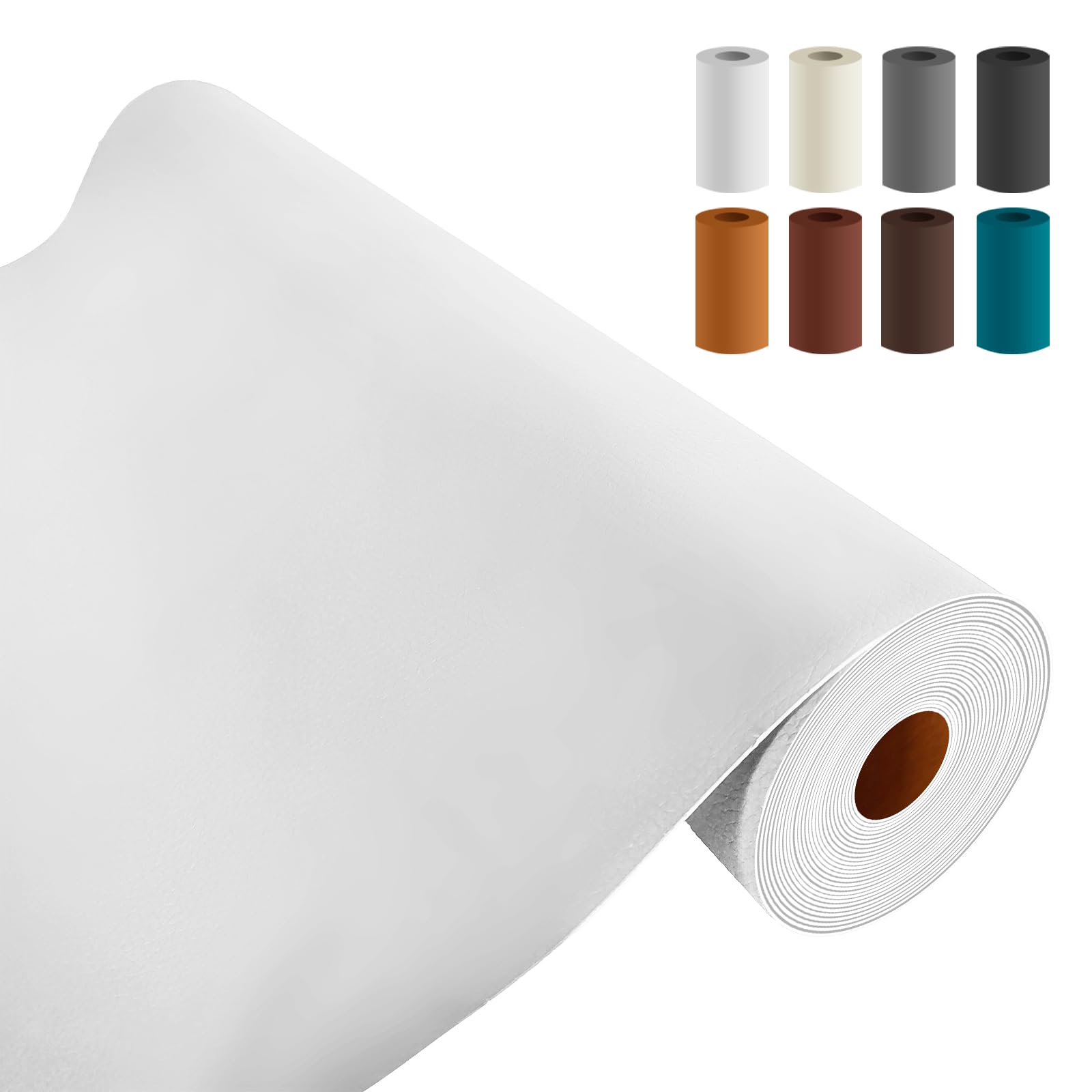 AOOTOOLINK Leather Repair Patch 17X237 Inch Self Adhesive Leather Repair, Large Leather Repair Tape for Couches, Furniture, Car Seats, Cabinets, Sofa, Handbags (White, 17X237 Inch)