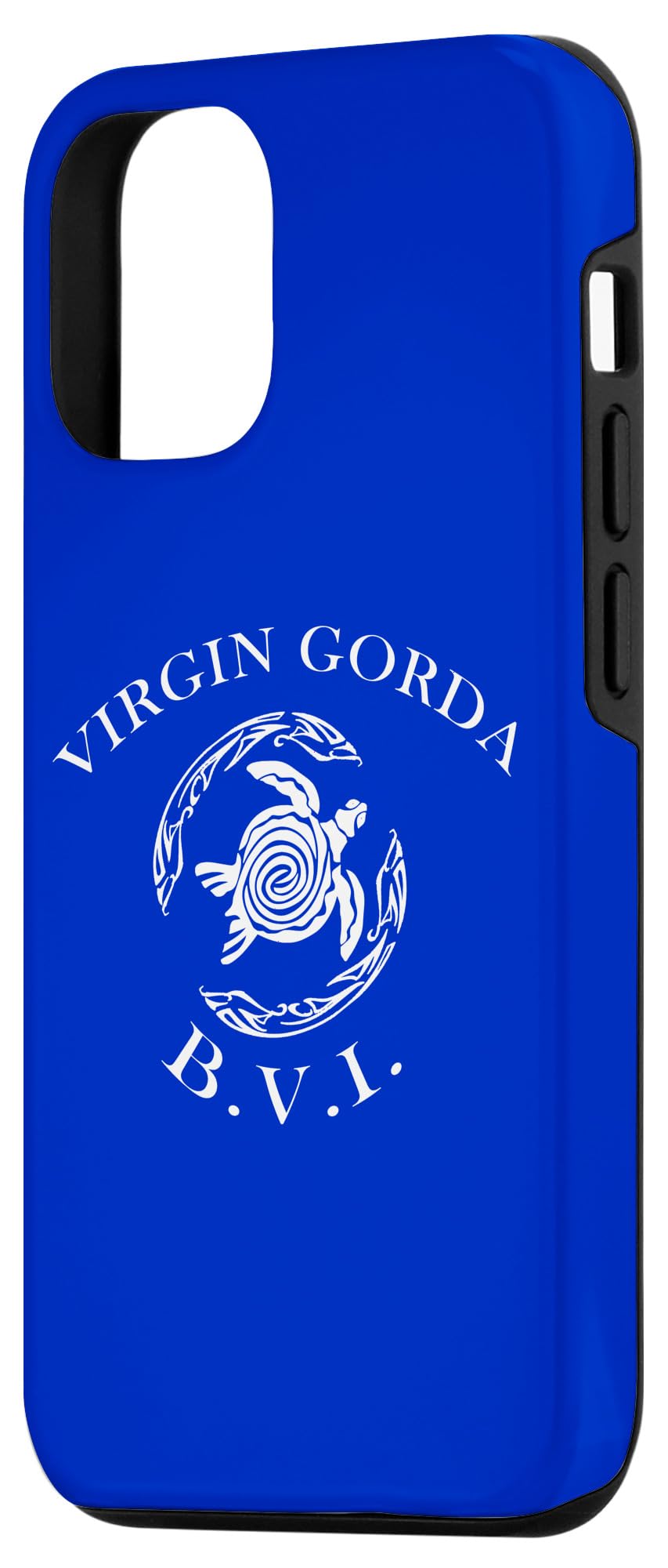 iPhone 14 British Virgin Islands Vintage Tribal Turtle Case - Image 2