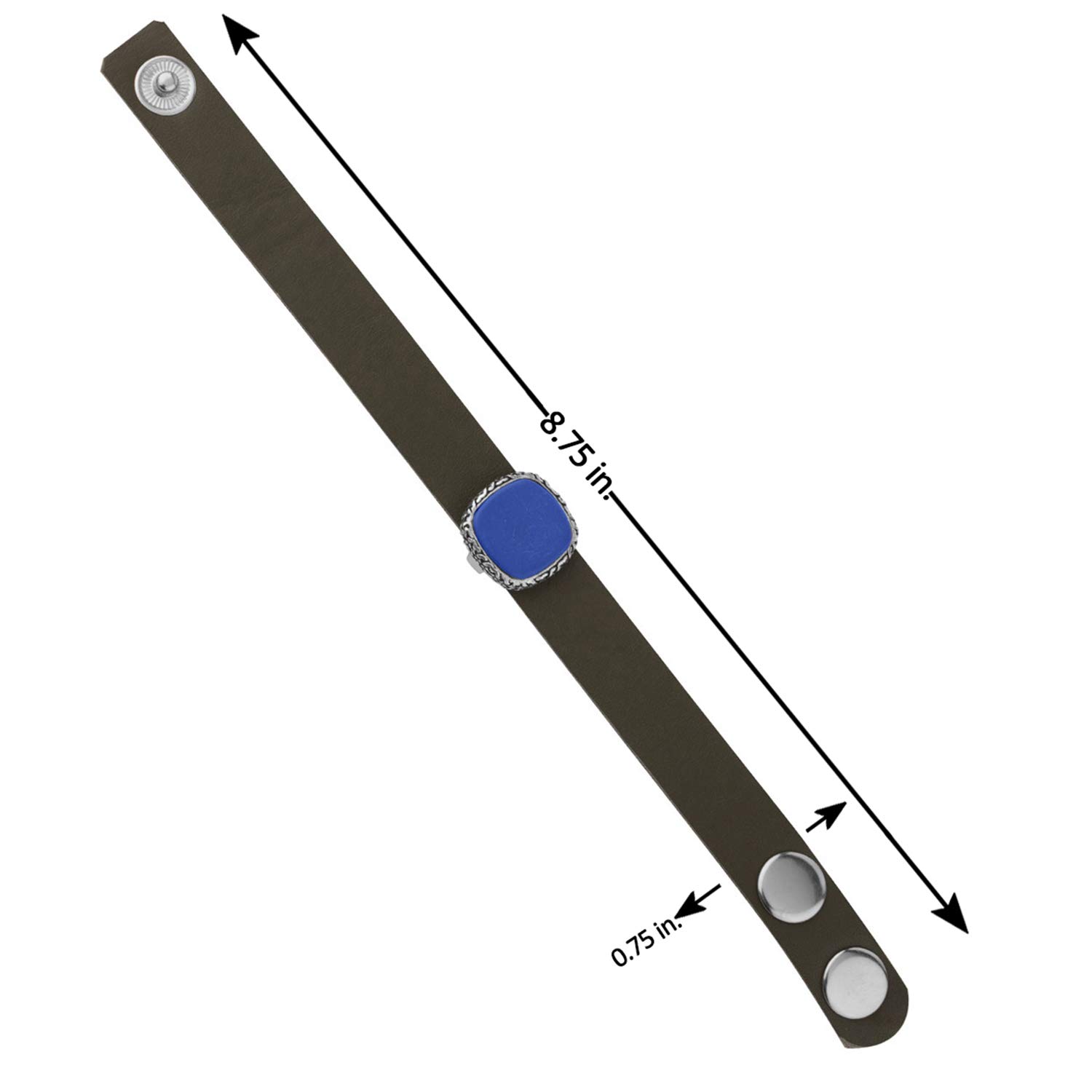 Dare Milestone Leather Bracelet with Sapphire Accent