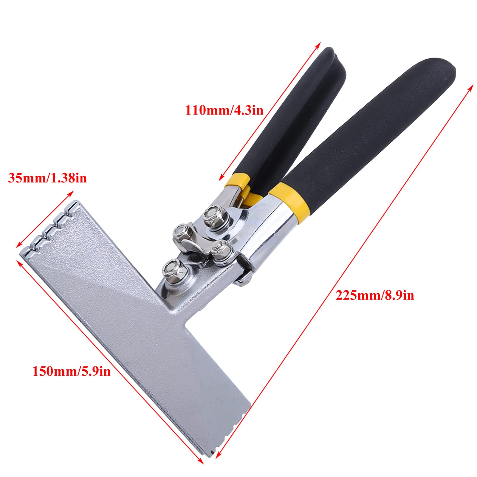SANON Outils de Tôlerie Pince à Sertir Multifonctionnelle de 6 Pouces Outil de Cintrage à La Main pour Ancienne Plieuse Droite