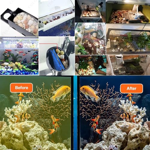 Image of COLOURFUL - Filter Media for Water Quality & Healthy Fish Tanks | 150g Yellow Bacterial Ball + 150g Red Breathing Ring + 150g Small Colour Quarz Ball, (3 in 1 Filter Media with Net Bag, Combo-1)