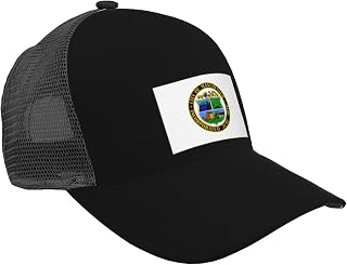 Flag of Manchester, New Hampshire Baseball Cap with Curved Brim and Mesh Outdoor Sun Protection & Breathability Casual Trucker Hat Well-Built and Well-Proportioned Black