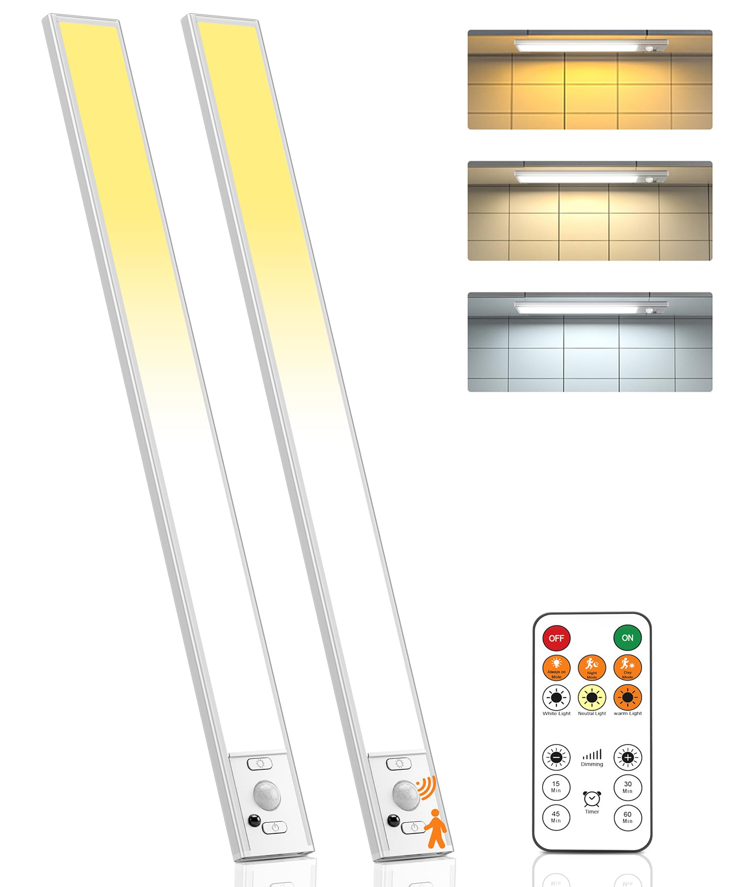 LENOMA 16 Inch Under Cabinet Lighting 2 Pack
