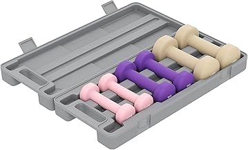 HOMCOM Dumbbells Set of 6 with Case, Dumbbells Set, Adjustable Dumbbells Set 0.5kg, 1kg, 1.5kg for Men Women, Home Gym Strength Training Set