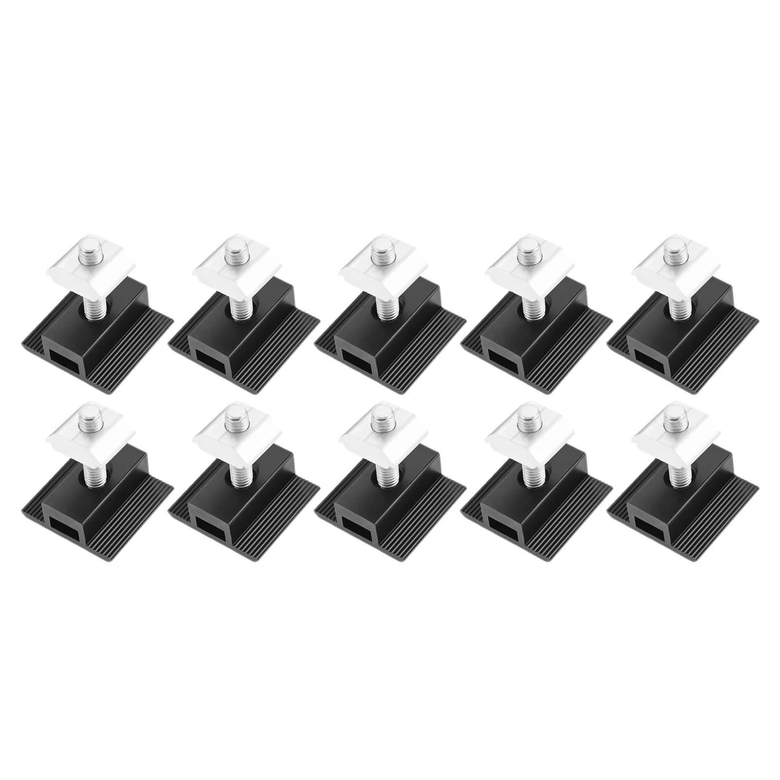 10 pezzi in lega di alluminio 30mm montaggio a pannello solare morsetto centrale moduli a forma T fissaggio staffa fotovoltaica guida terminale nero
