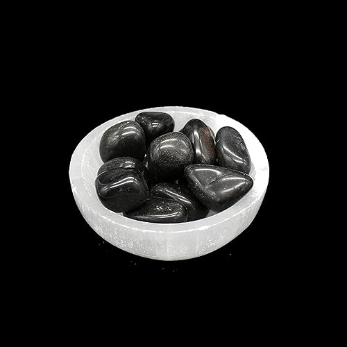 Miniatura 2 de Soul Sticks Cuenco de selenita de 3 pulgadas relleno de piedra semicristal y curativa de selenita pura, cuenco decorativo de carga de cristal de