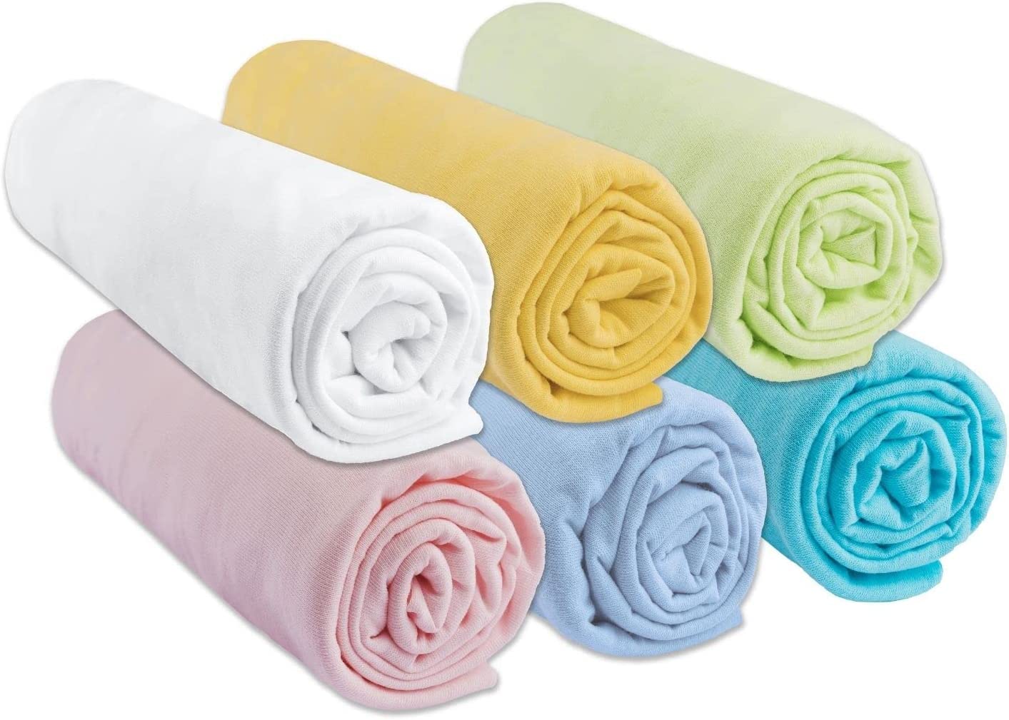 Easy Dort Materac dziecięcy 50 x 100/50 x 100 cm Łóżeczko dziecięce Vintage Łóżko dziecięce 6 prześcieradeł z gumką 50 x 100 bawełna 2 bawełniane prześcieradła | Zestaw do łóżeczka dziecięcego |