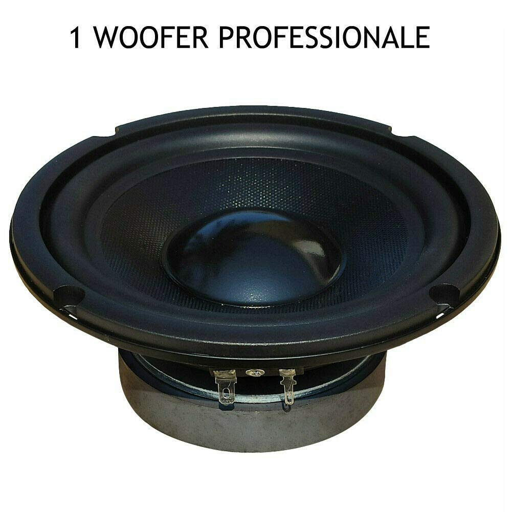 1 WOOFER MASTER AUDIO MA16W/4 MA 16W/4 Profesional 16,50 cm 165 mm 6,5" 150 vatios rms y 300 vatios máx 4 ohmios 91 db suspensión de Goma, 1 Pieza