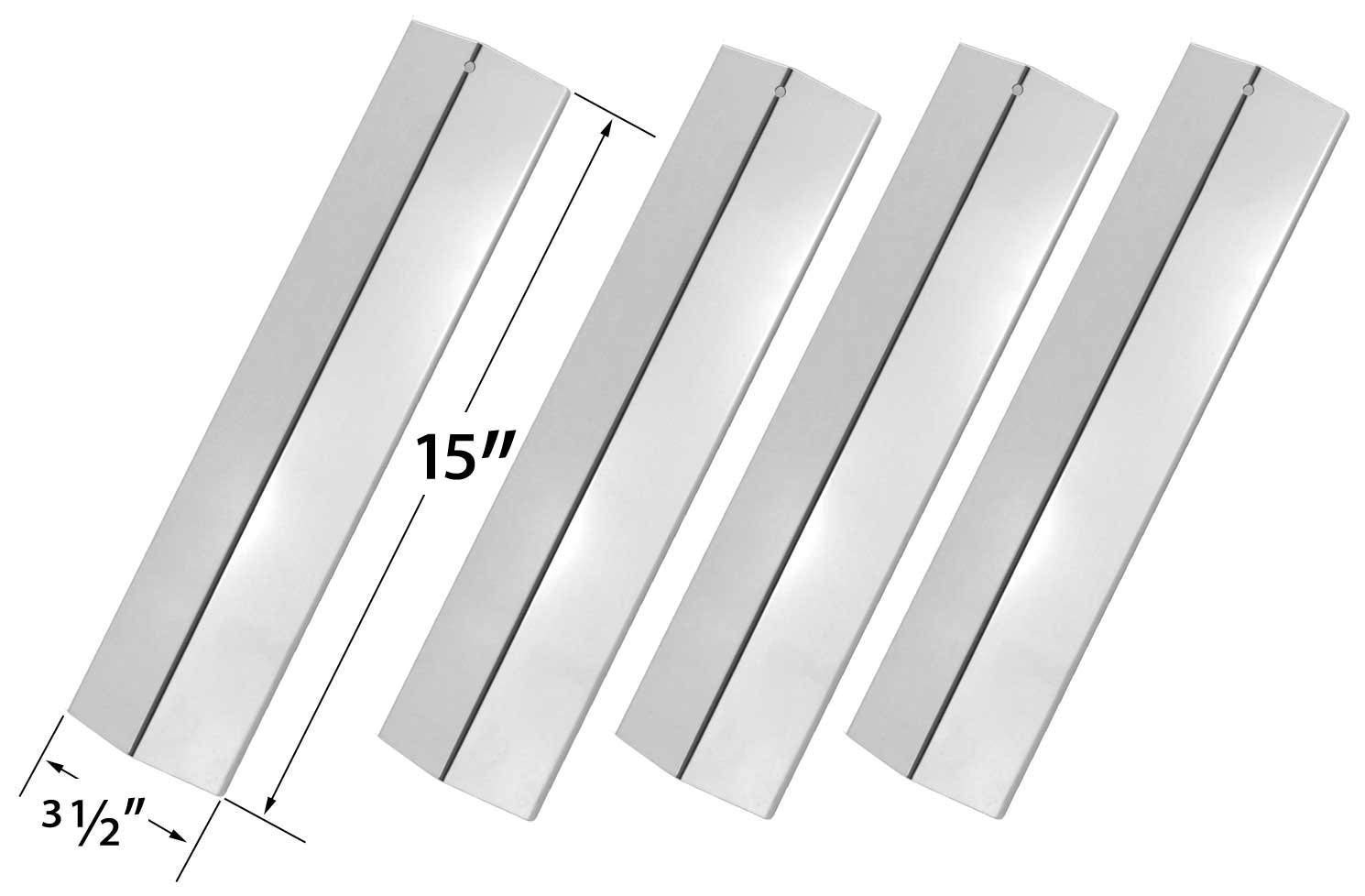4-pak wymiennych płyt grzewczych ze stali nierdzewnej do modeli grilla gazowego Amana AM26LP, AM27LP, AM30LP-P, AM33LP-P i Surefire SF278LP, SF308LP