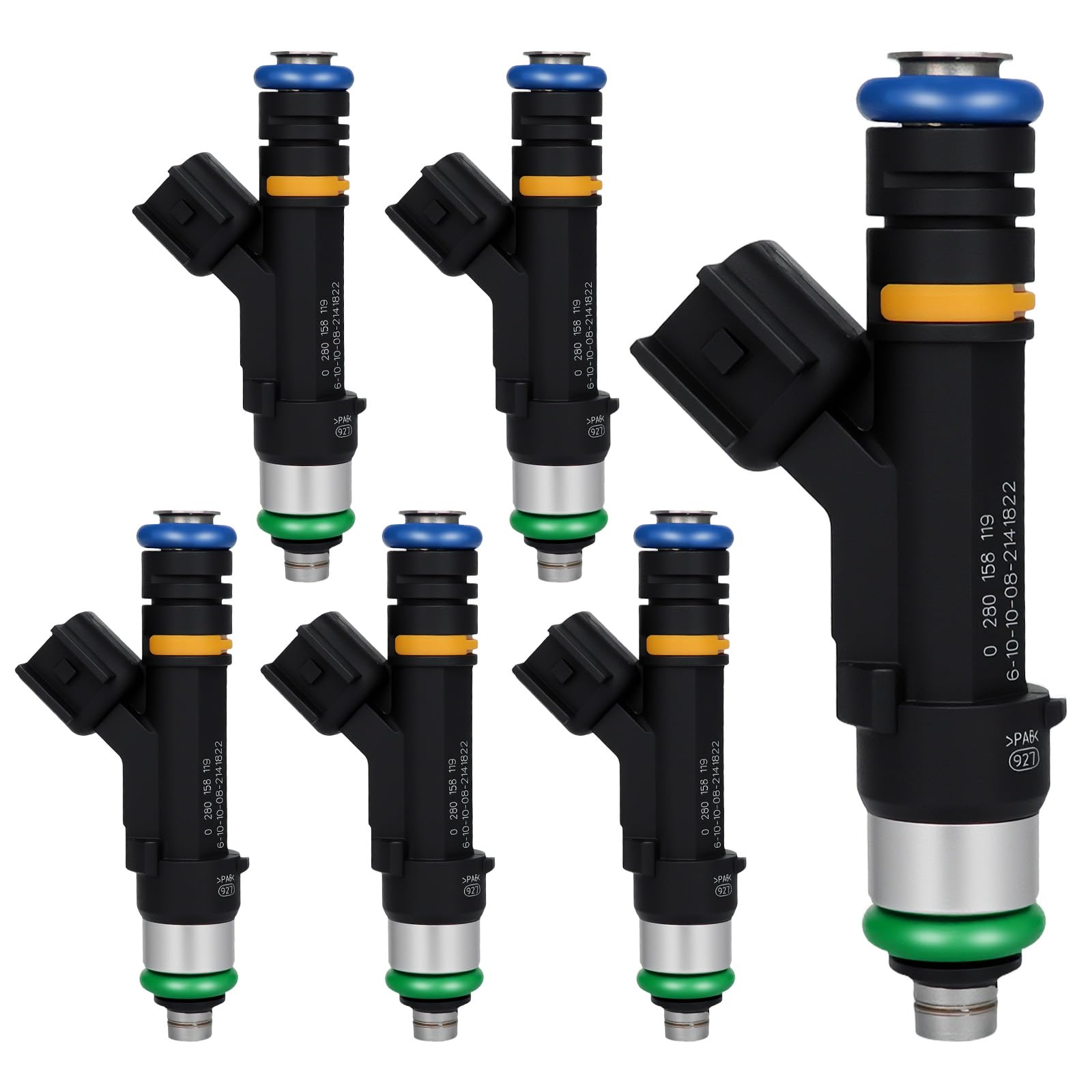 Photo 1 of Fuel Injector 3.8L V6 Compatible for Jeep Wrangler 07-10, for Dodge Grand Caravan 08-10, Chrysler Town Country 08-10, for Volkswagen Routan 09-10, Replaces 0280158119 028015811