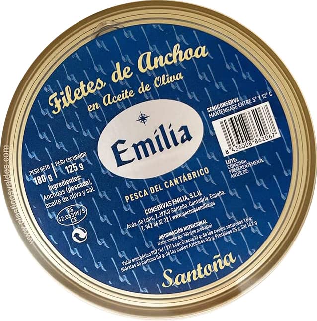 Filete de anchoa en aceite de oliva serie plata