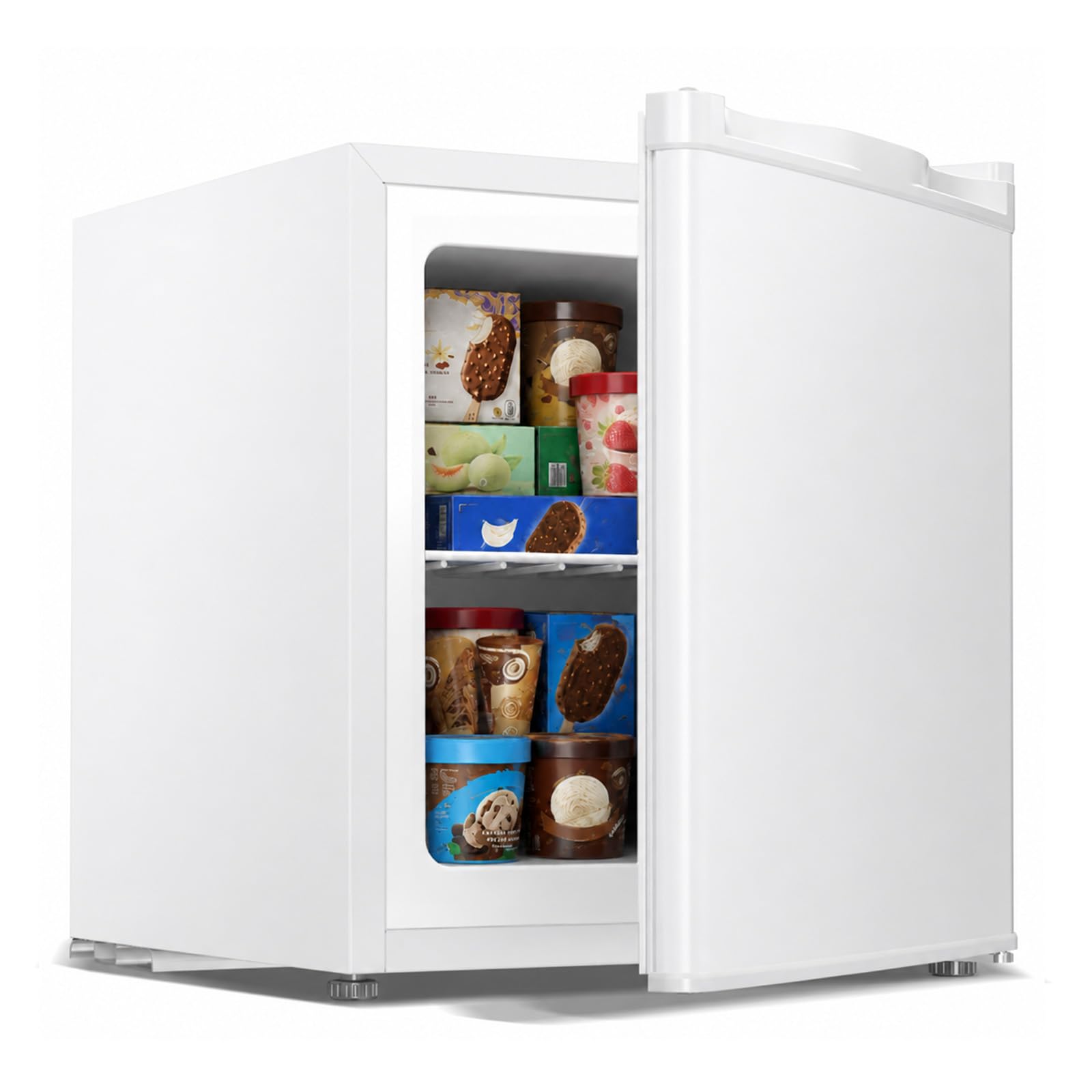 Kismile 1.1 Cu.ft Small Freezer, Mini Upright Freezer, White