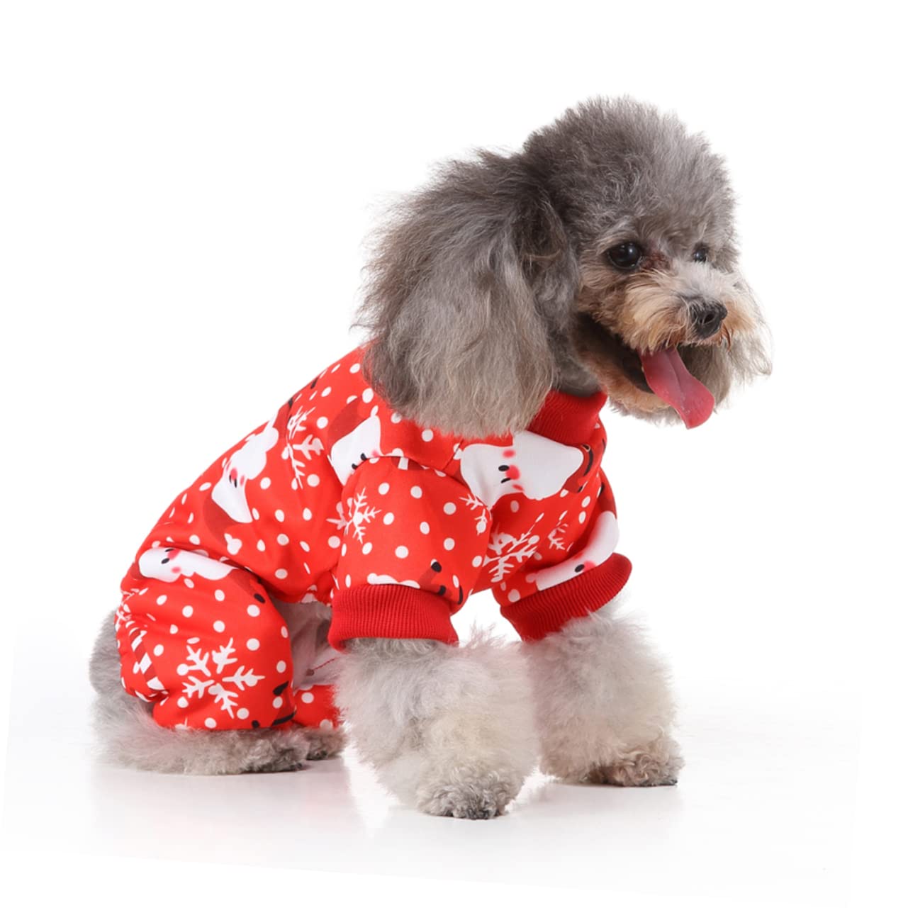HMJGDHX 2 Pezzi Vestiti Natalizi per Cani Completi per Animali Domestici Caldo Modello Babbo Natale Abito Natalizio per Cucciolo XL Maglione Natalizio