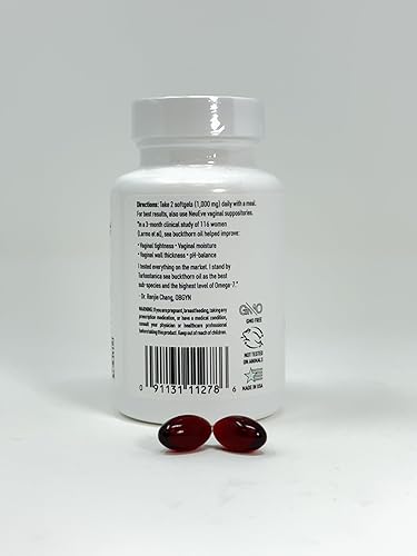 Miniatura 2 de NeuEve Feminine Moisture Support Supplements with Sea Buckthorn Oil, Omega-7 for Vaginal Dryness, pH Balance & Moisture | 60 Vegan Softgels |