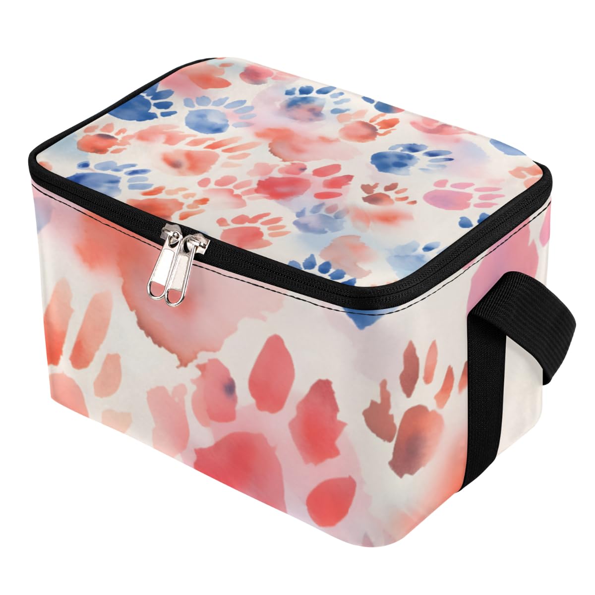 GzLeyigou Lunch Bags for Women Men 9 Cans,Colorful Paw Hot & Cold Food Delivery Bag Insulated Grocery Bag Insulated Lunch Box Paw Cooler Bag for Office Work Picnic Beach