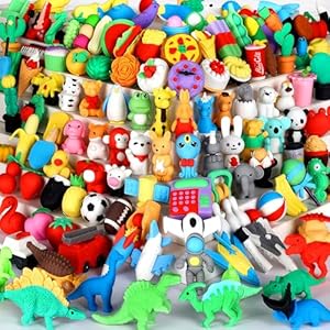 URSKYTOUS 130 Stück Tier Radiergummis Puzzle