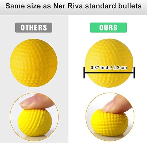 Miniatura 2 de Juego de 300 bolas redondas FIRENOW compatible con Nerf Rival Apollo, Zeus, Atlas y Artemisis Blasters, bolsa de almacenamiento incluida