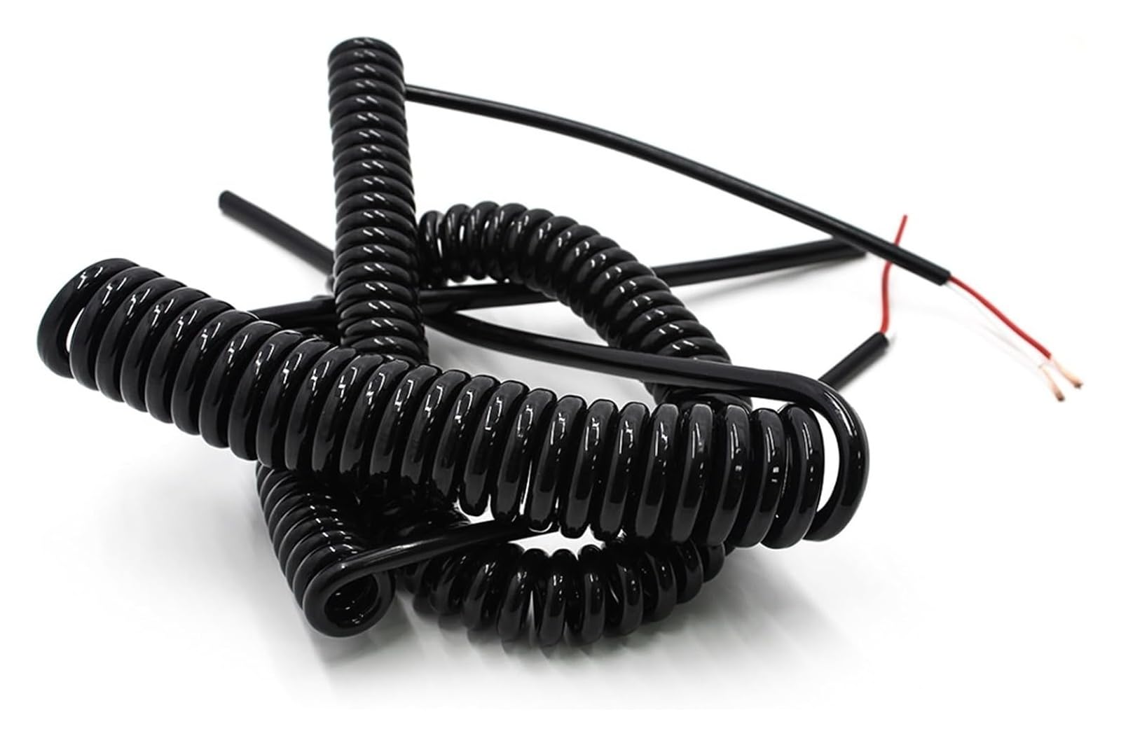 Cable telefónico Cable flexible de resorte en espiral de 1,2 metros con retracción automática, cable de tensión de 2 a 4 núcleos, conector de 0,5 mm² (0,75 milímetros cuadrados)(2 Core,0.3mm 22AWG)
