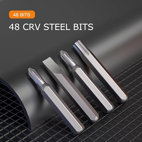 Miniatura 4 de Juego de mini destornilladores de precisión 51 en 1, kit de herramientas de reparación magnético portátil para teléfono, computadora, reloj, laptop,