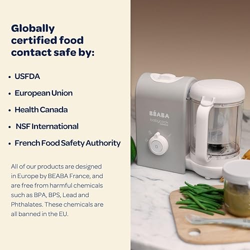 Miniatura 6 de BEABA Babycook Express - El más rápido Babycook fabricante de alimentos para bebés procesador de alimentos para bebés vaporizador de alimentos para
