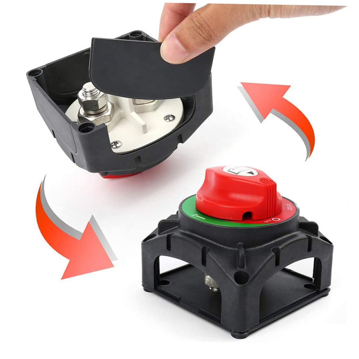 Interruptor de Desconexión de Batería para Vehículos y Aislador de Energía con Diseño Giratorio Seguro y Duradero para Protección Rv Camiones y Barcos