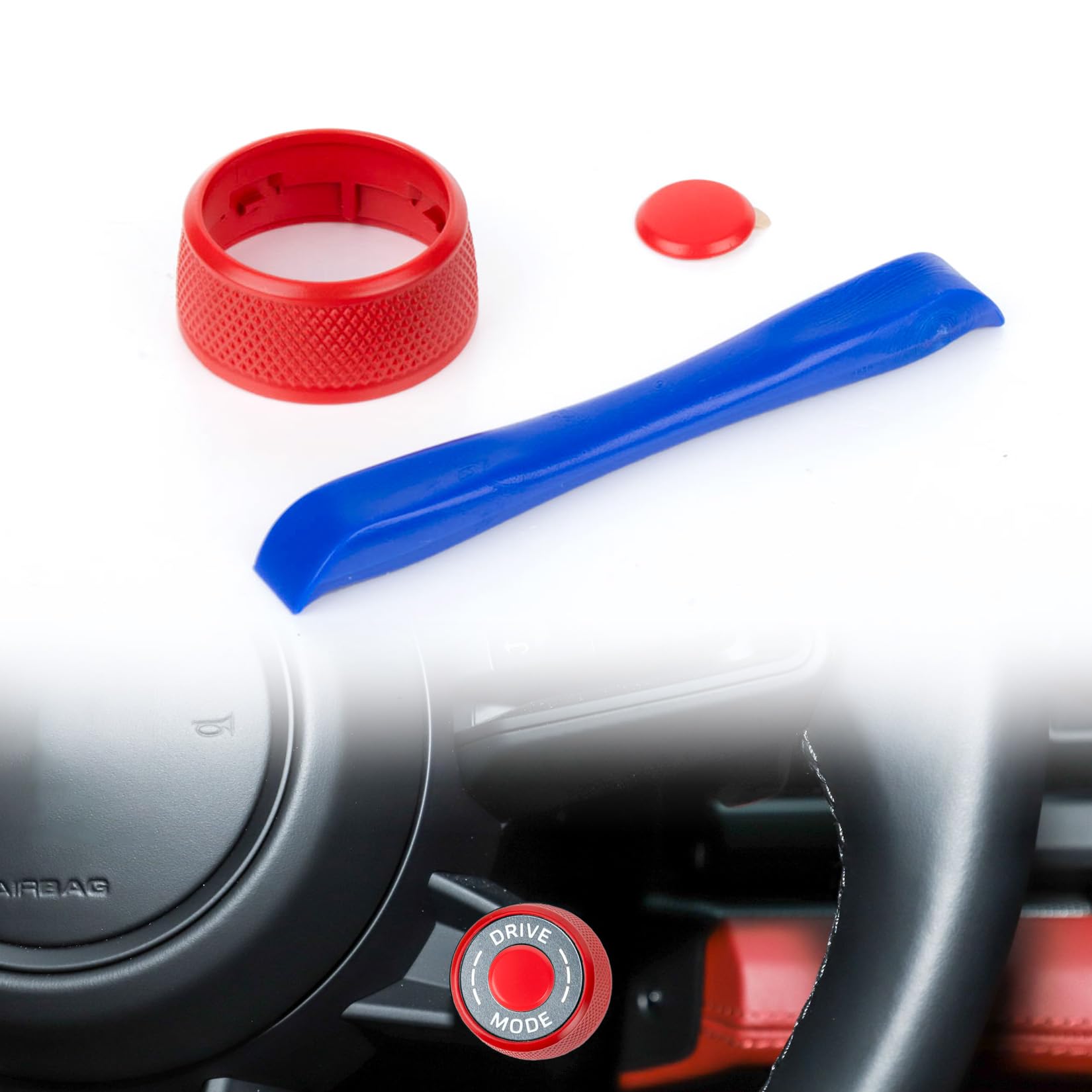 Photo 1 of PSLER Drive Mode Selector Knob Cover - Sporty Red