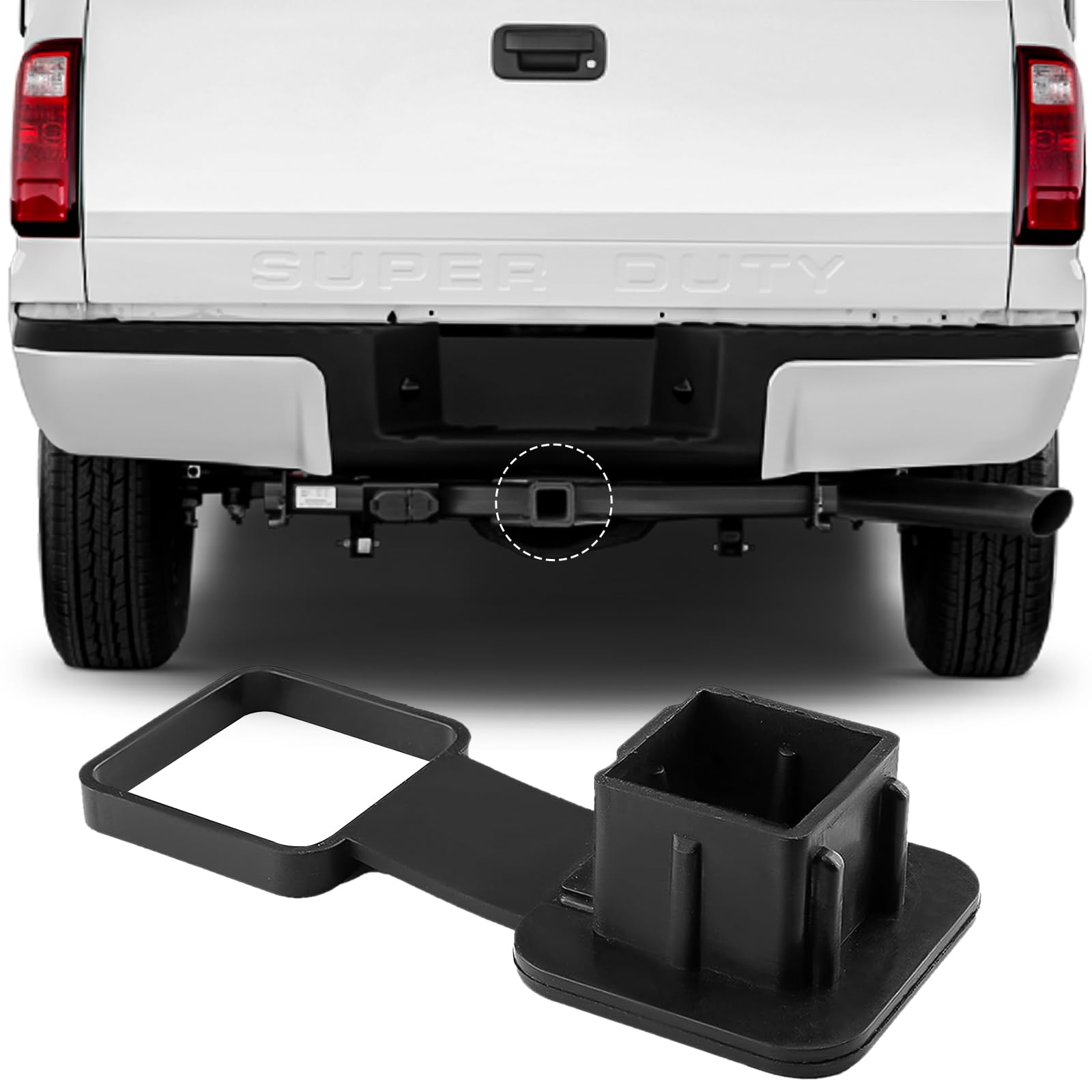 1PCS Trailer Hitch Cover Plug Insert with Hook Cap, 2 Inch 51mm Receiver Tube Hitch Plug, Towing Cover Accessories for Truck Pickup