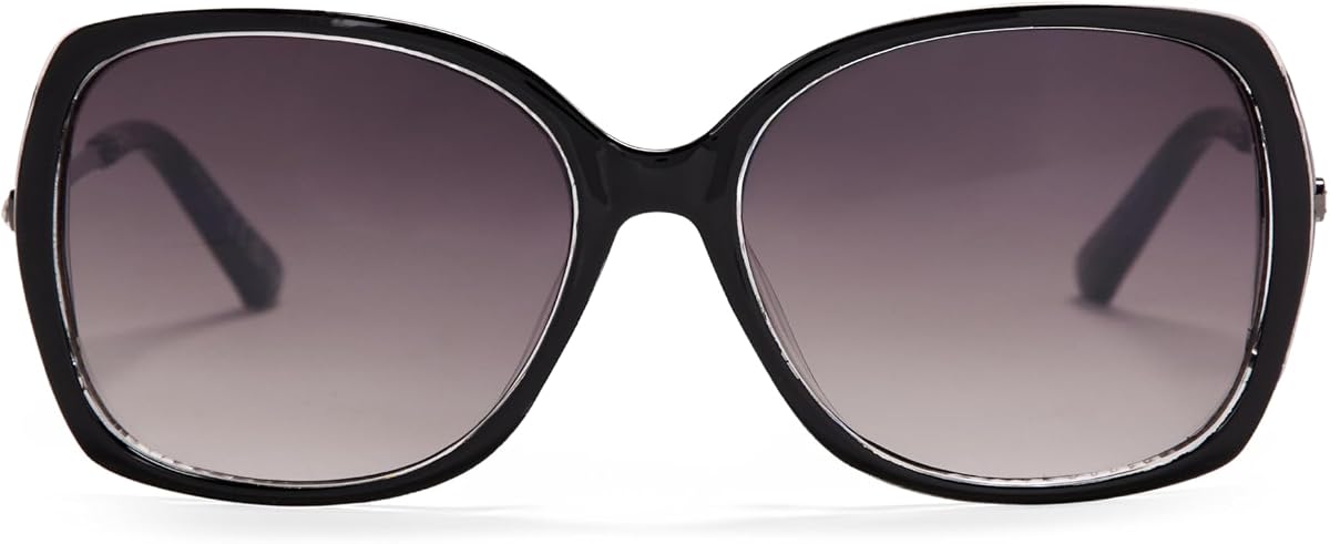 womens Th724 Glitzy Metal Temple Uv400 Protective Oval Sunglasses. Elegant Gifts for Her, 60 Mm Oval Sunglasses