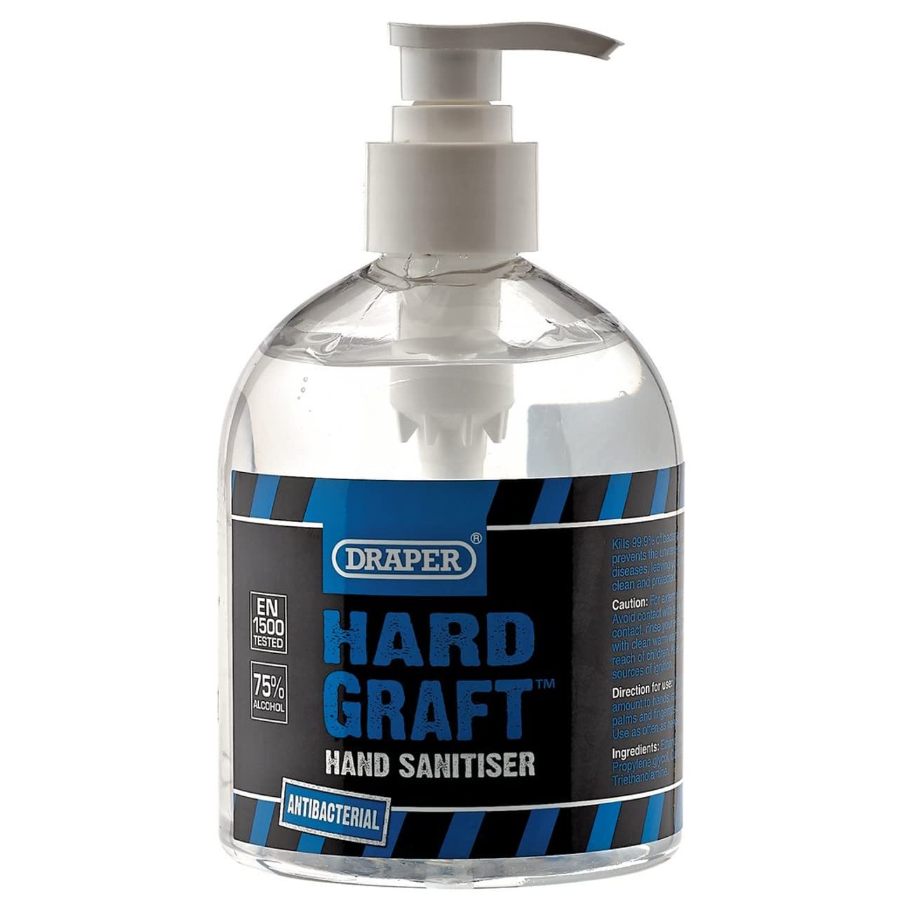 Draper 33426 Antibacterial Hand Sanitiser 500ml (75% Alcohol)