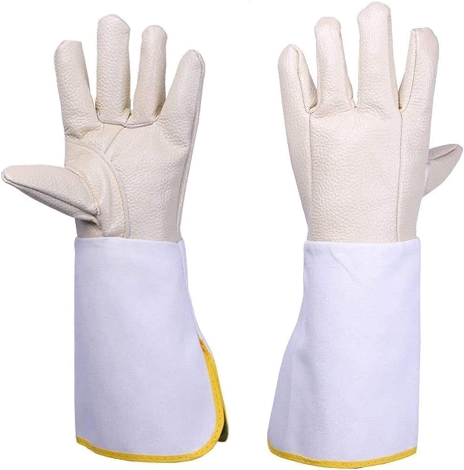 Guanti da Lavoro, Guanti da Saldatura Guanti Resistenti al Calore e ignifughi Guanti da Saldatore, Guanti industriali Guanti da Giardinaggio in Pelle