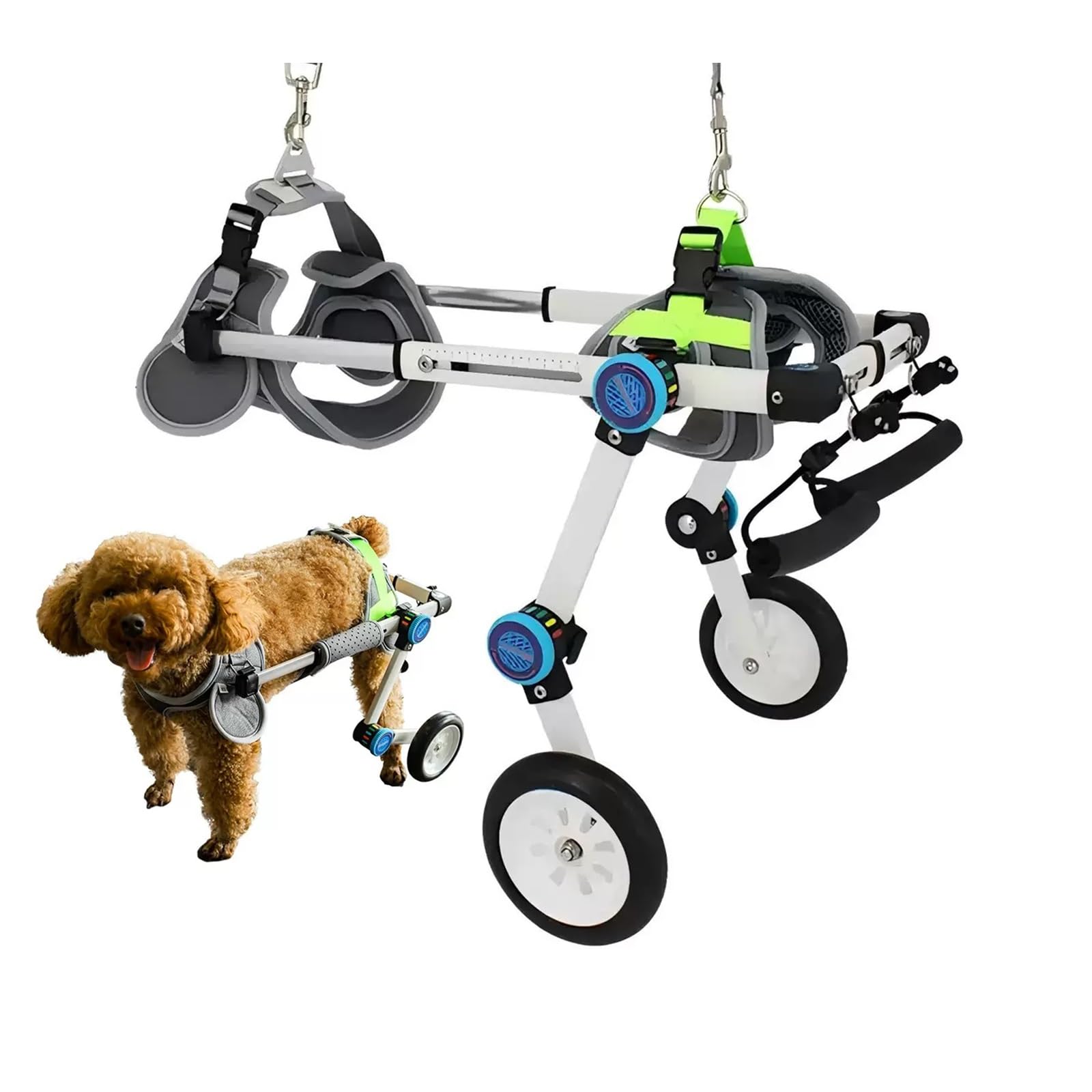 Silla de ruedas para perros pequeños soporte trasero para mascotas con parálisis