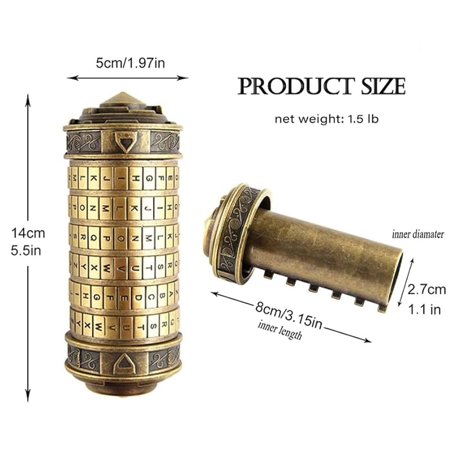 Amazon.com: Unique Valentines Gift Cryptex Da Vinci Code